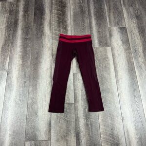 Lululemon Maroon Cropped‎ Leggings